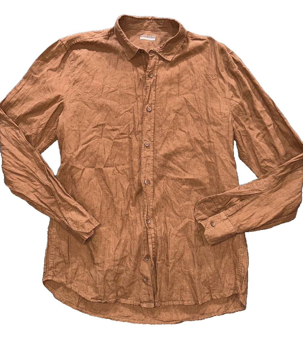Intimissimi Women's cotton brown button down Shirt Size Large A010186